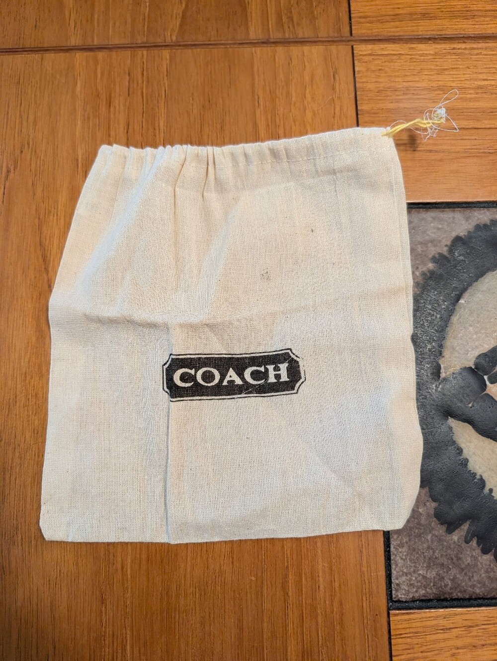 Vintage 90s Coach Mini Dust Bag Classic Cotton Accessory Dustcover Storage Pouch